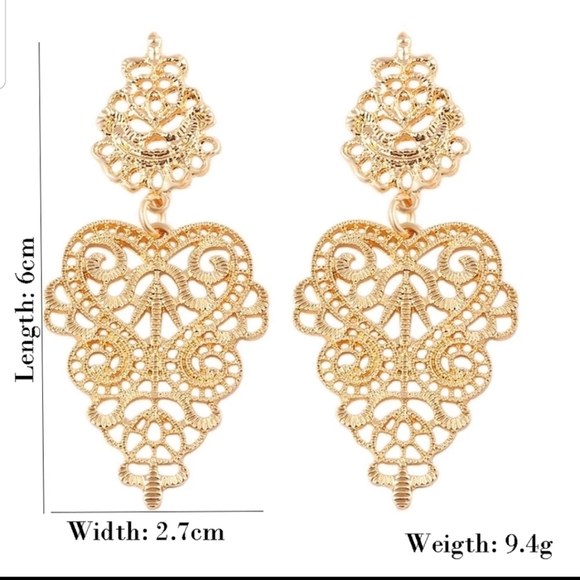 *Summer* Damask Dangling earrings - Picture 2 of 4